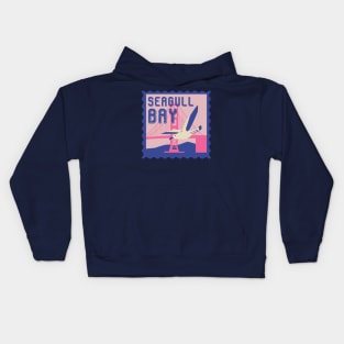 Seagull Bay Vintage Stamp Kids Hoodie